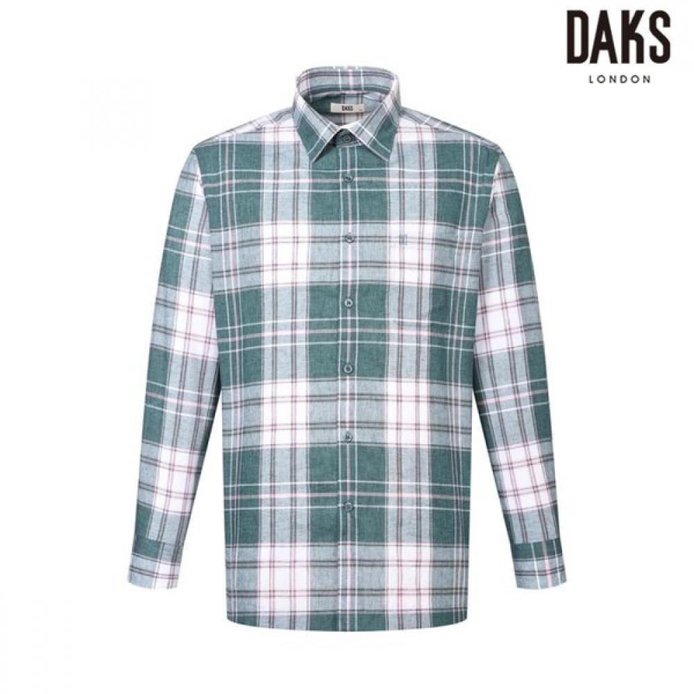 DakS Men S Linen Blend Big Check caSual Shirt Regular Fit  dmS3Shcl140e1 painted/95