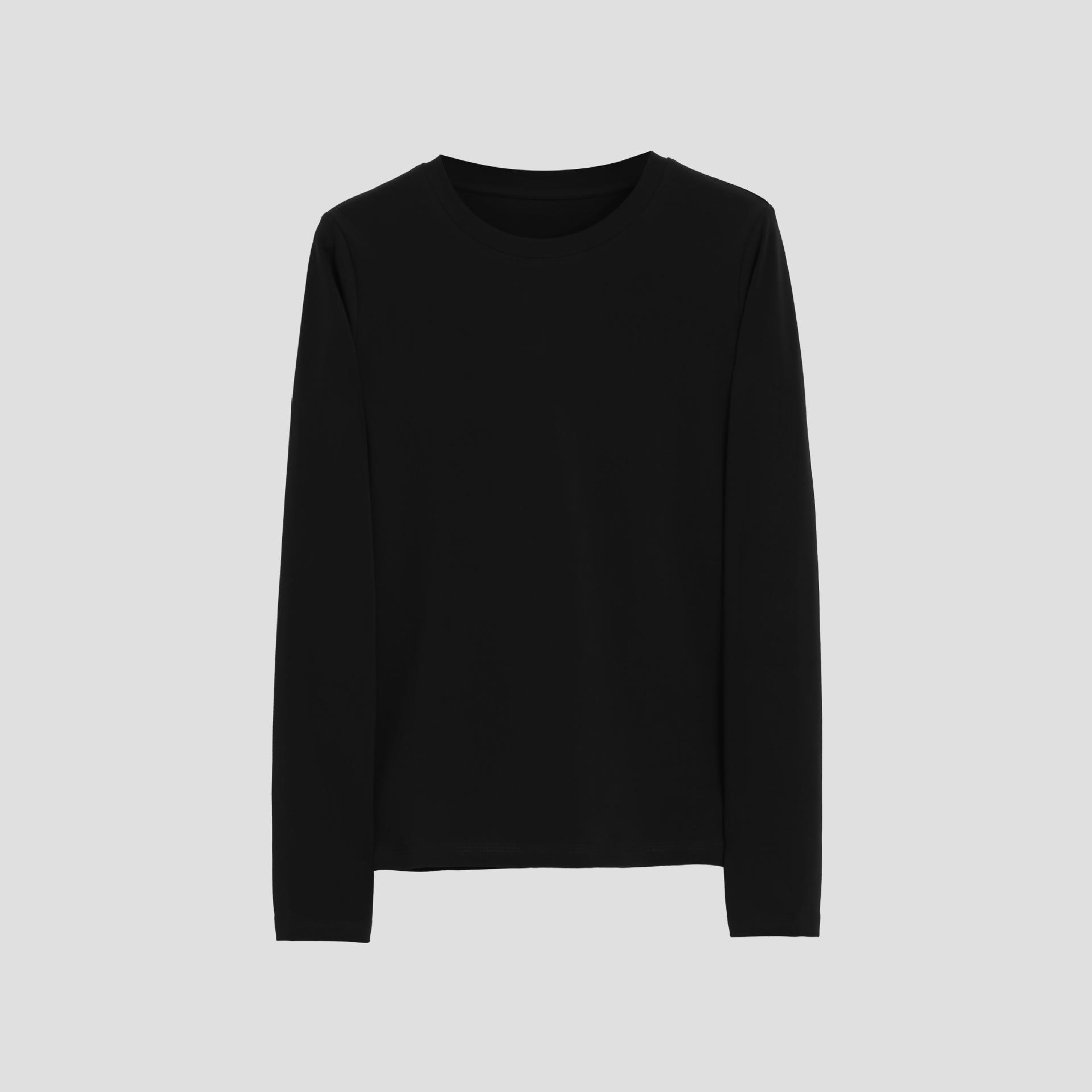 

Women s 2024 Solid Color Slim Fit Pima Cotton Long-Sleeve T-Shirt Large