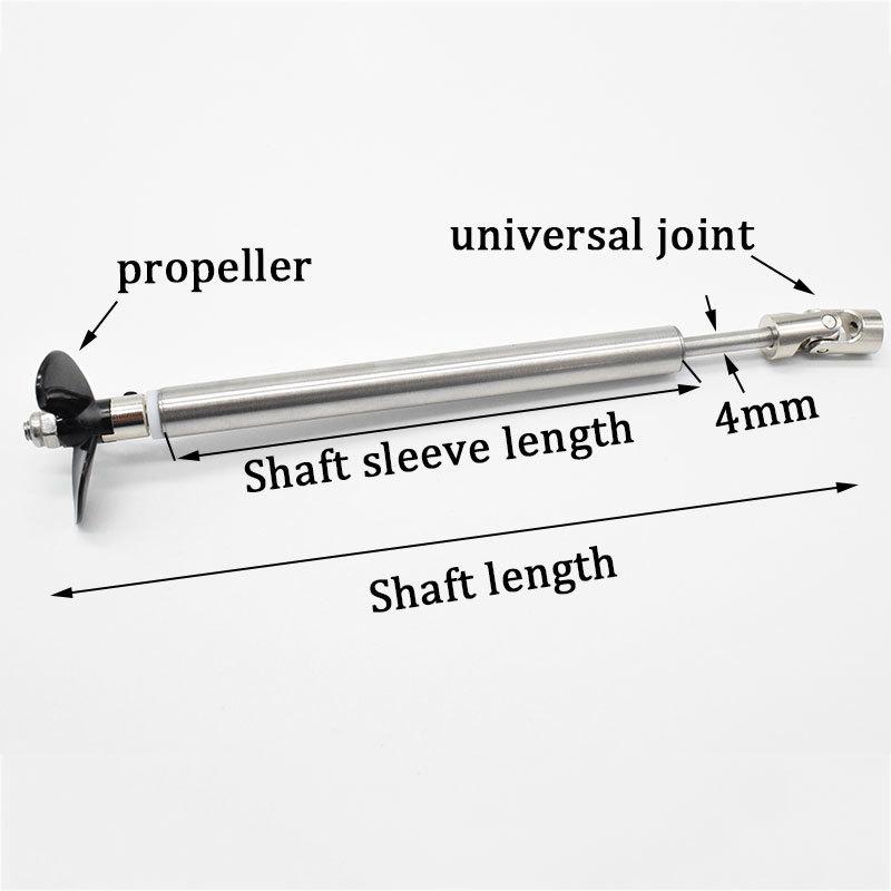 Rc Boat Drive Shaft Kit 4mm Stainless Steel Transmission Shaft + Universal Joint + Propeller Fits For DIY Rc Model Boat