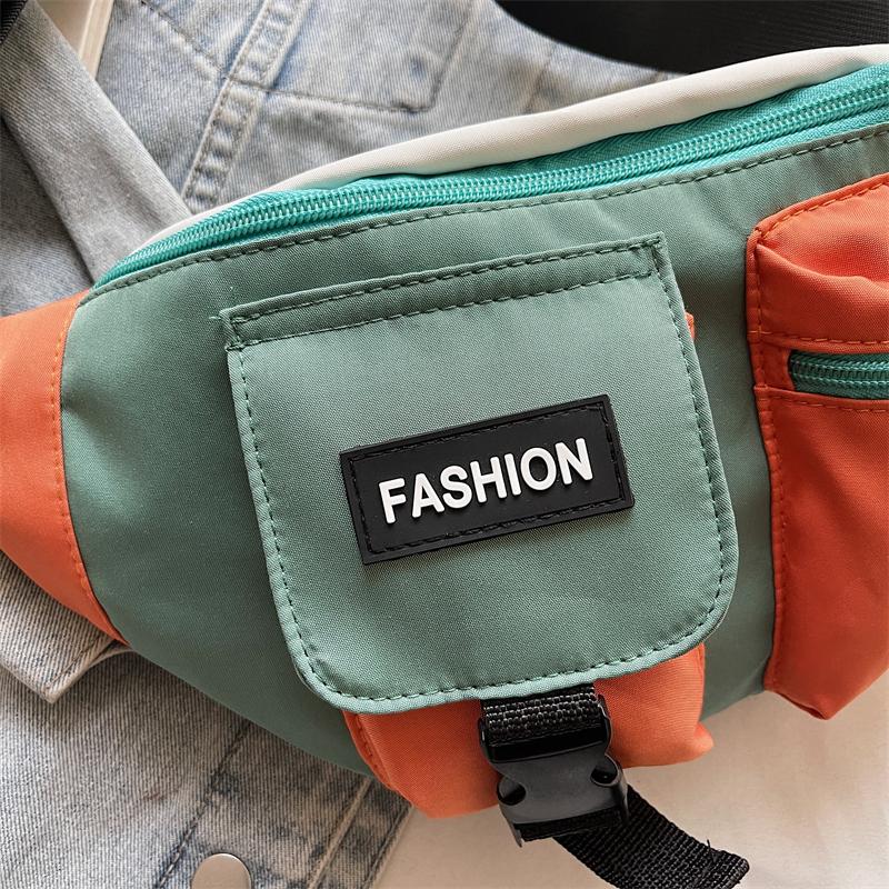 Sport Chest Bag Contrast Shoulder Bag Commuter Crossbody Bag