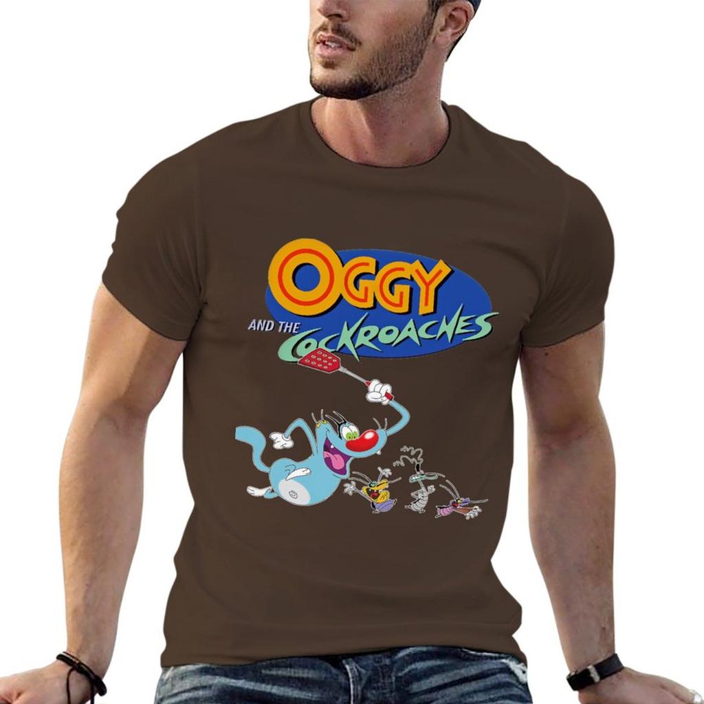 Oggy und die Kakerlaken (72) T-Shirt Mann T-Shirt Ästhetische Kleidung T-Shirts für Männer Grafik