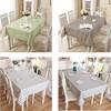 MYFTD Tablecloth, Dining Tablecloth, Checkered Pattern, Rectangular, Nordic, Pastoral Style, Stylish, Durable, Breathable Cotton Linen, Linen, Suitabl