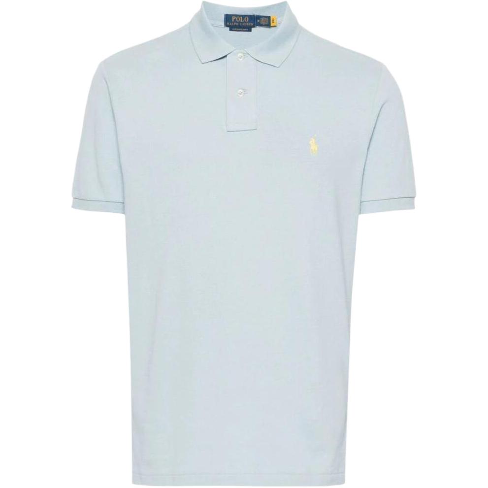 Polo Ralph Lauren Einfarbiges Poloshirt mit Kragen Kurzarm Herren Oberteile Hellblau 710680784-365