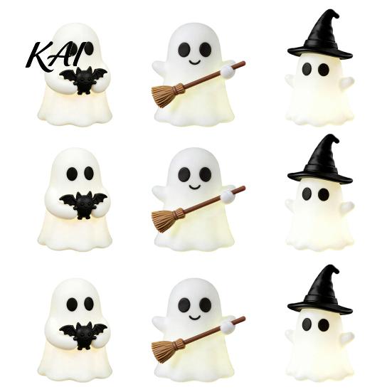 Holiday Party Table Display Halloween Luminous Mini Ghost Figurines, Glow in The Dark Cute Small Home Decor Miniature Statue for Micro Landscape,