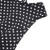 Women's Fashion Summer Spring Polka Dot Print Sleeveless O-Neck High Waist Casual Dresses