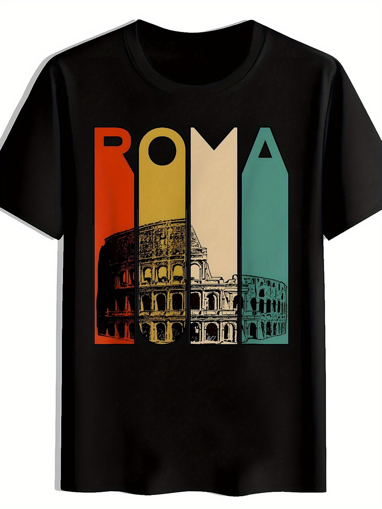 T-shirt ROMA Graphic - Casual Summer Tee with Colosseum Design XXL