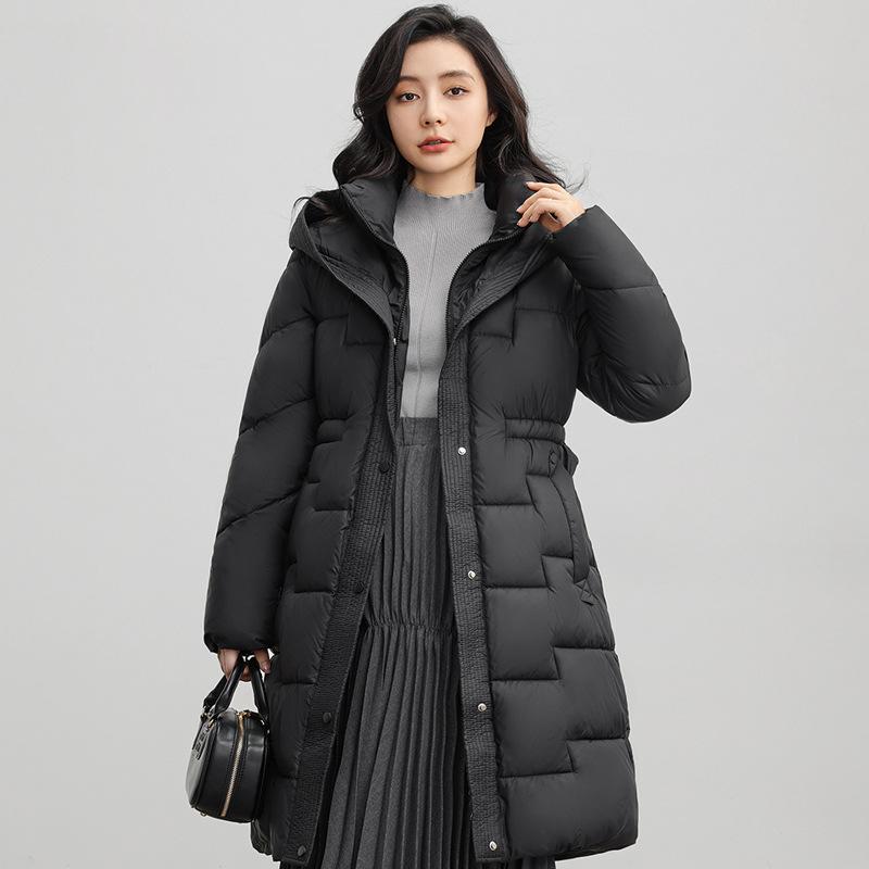 Down Cotton Jacket Women's Mid-length 2025 Winter New Fashion Loose Waist Slimming Thickened Warm Padded Jacket Jacket