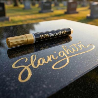Tombstone Marker Pen for Restoring Faded Inscriptions Precise Tip Stone Touch-Up Pen Fast-Drying Marking Pen for Memorials And Monuments