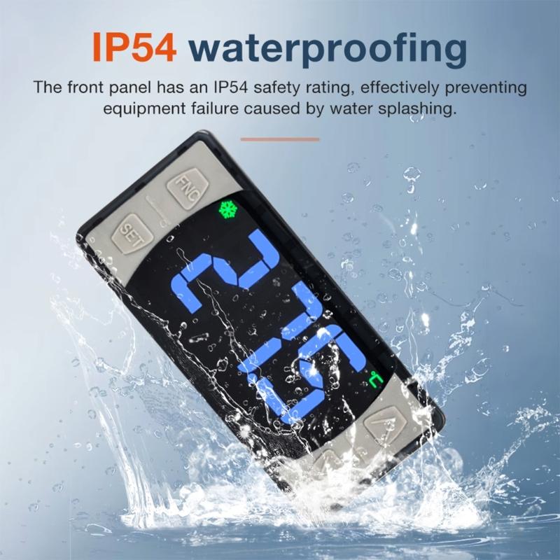 High Capacity 30A Temperature Controller Double Function Thermostats Simple Installs for Refrigeration & Heating Systems