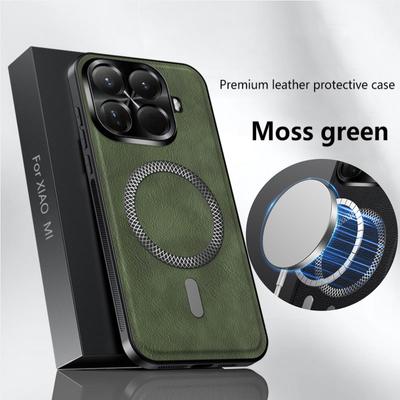 Hülle für Xiaomi 15T Pro PU Leder Kabelloses Laden Magnetisch Stoßfest Hülle für Xiaomi 15T 15TPro 14T Pro Handy Schutzhülle