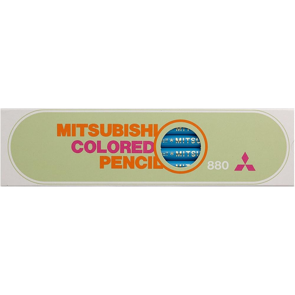 Mitsubishi Pencils, colored pencils, 880, monochromatic, mizuiro, 1 dozen, K880.8