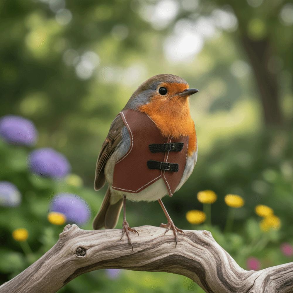 Funny Leather Pet Birds Vest Vintage Style Adjustable Parrot Costume Breathable Parrot Dress Up Outdoor