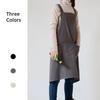 Cotton Pocket Apron Simple Unisex Work Clothes Household Waterproof Apron  Restaurant
