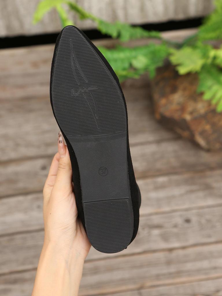Plus Size Women's Casual Slip-on Loafers - Summer 2025 European & American Style, Size 43