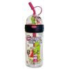 X&W Crayon Shin-Chan Plastic Water Bottle Transparent Straw Cup with Creative Toy Lid Summer Milk Tea Juice Water Cup for Kids