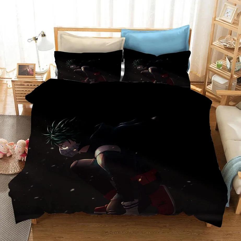3D Printed My Hero Academia Bedding Set Duvet Cover Pillowcases Comforter Bedclothes Bed Linen Cute Bed Set For Kids Adults