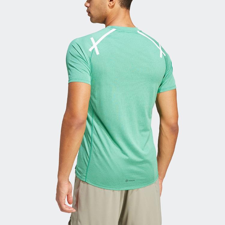 Adidas Teach Not Preach Workout Tee Men Tops Lawn-Green IC2106