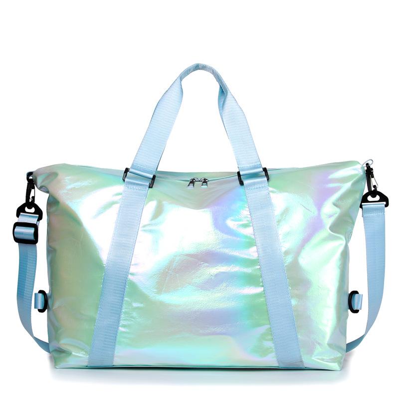 New short-distance travel bag women's fashion new laser anti-splashing sports fitness bag large-capacity luggage backpack