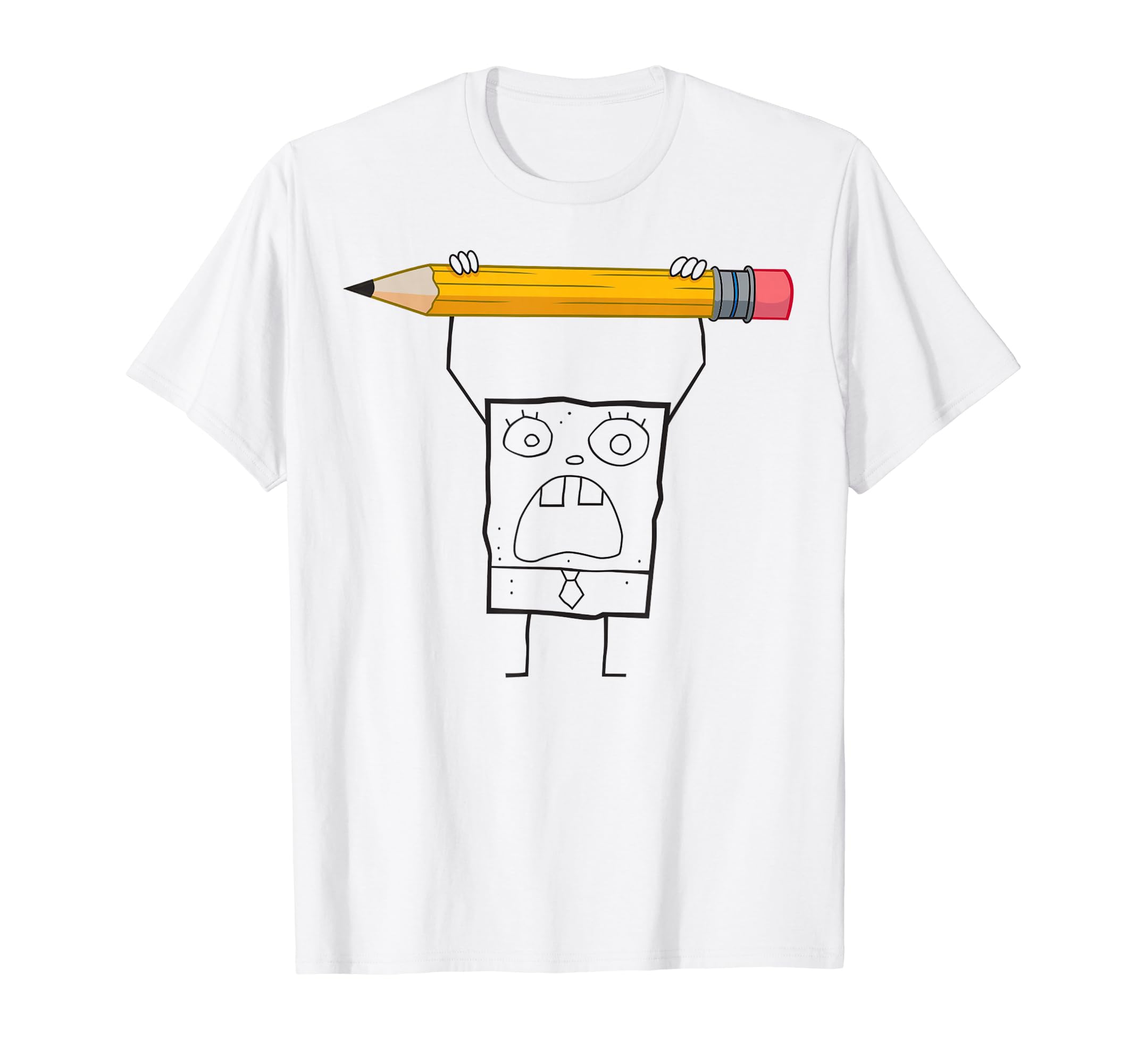 

Spongebob Squarepants DoodleBob Pencil Yell Simple T-Shirt