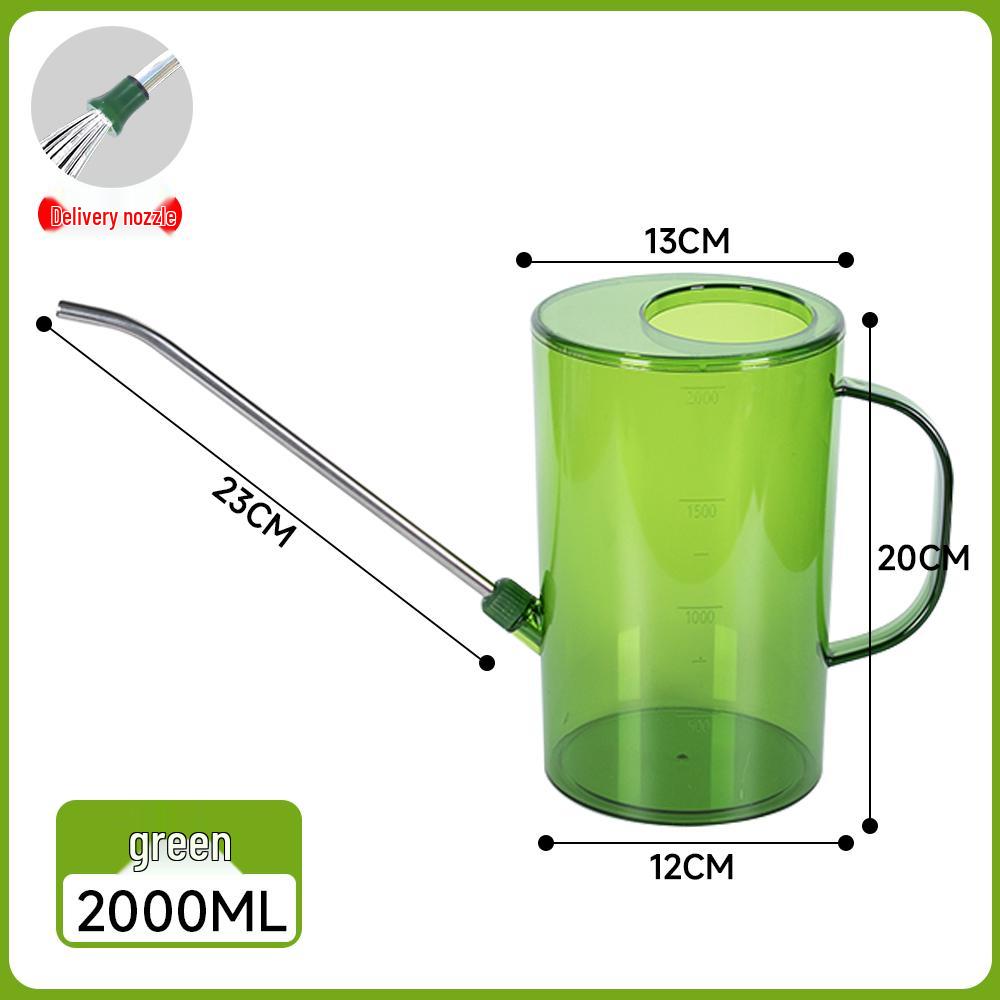Arrosoir Transparent Grande Capacité en Acier Inoxydable avec Bec Long pour le Jardinage.