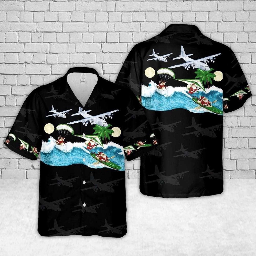 US Air Force Lockheed C 130 Hercules Christmas Hawaiian Shirt Unisex T-Shirt XXXXL
