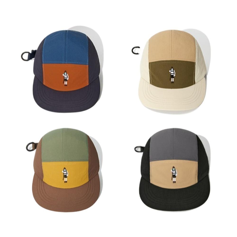 Waterproof Curved Brim Golf Hat Splicing Flat-brimmed Cap Casual Quick-drying Dad Hat  Fishing