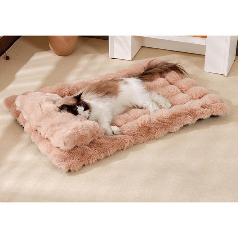 Heavy Duty Pet Cushion Cozy Winter Warm Plush   Washable Orthopedic Support Floor Pad Dogs