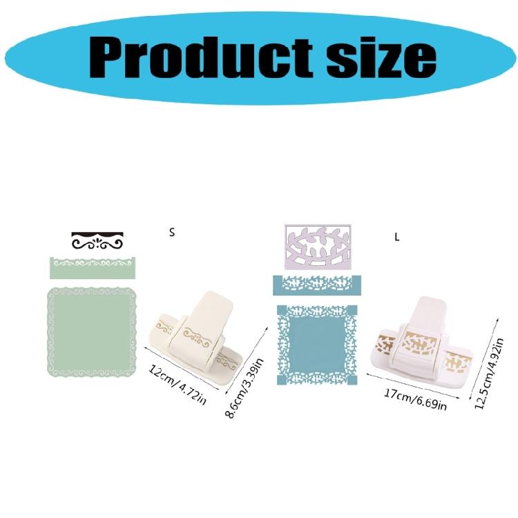 Home Office Schule Hohl Ausgestanzt Schick Rand Präge Stempel Präge Etikettierer 3D Prägemaschine für DIY Projekte