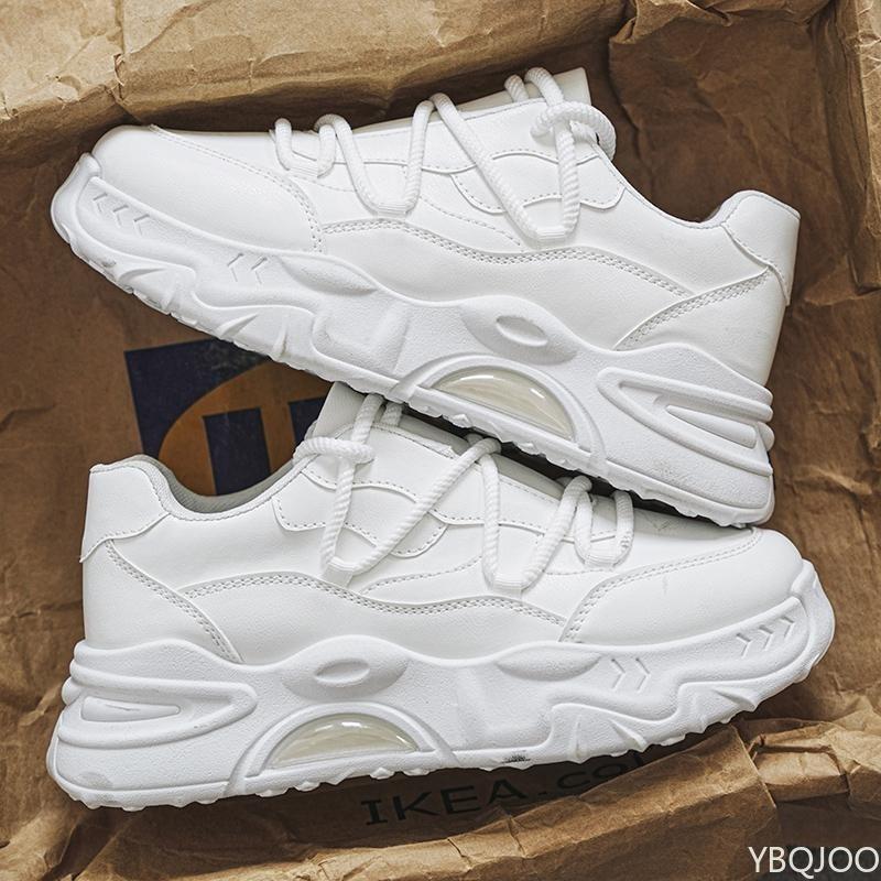 

Spring Autumn New Simple Breathable Comfortable Men s Sports Shoes Trendy Versatile Thick soled Wear resistant Casual Shoes 44 белый