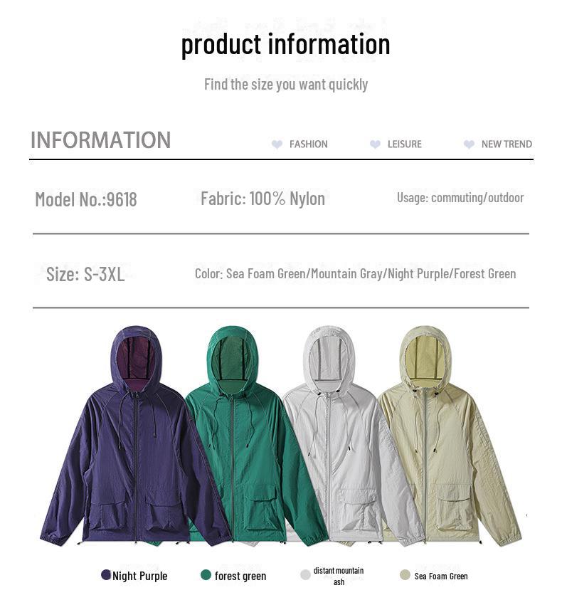 Unisex UPF50+ Quick-Dry Outdoor Sports Jacket – Insect-Resistant, UV-Proof, Breathable