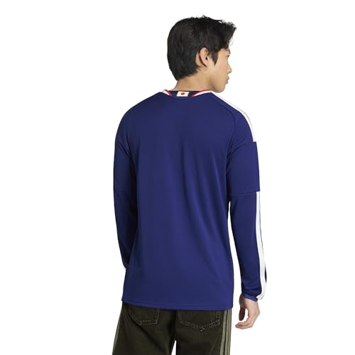 Adidas Men's 2026 Japan National Football Team Home Replica Long Sleeve T-Shirt, WU905, Japan Blue/Ash Blue (JZ9680), Size L