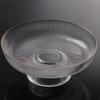 Ruhan Gold Edge Vertical Stripe Glass Fruit Plate