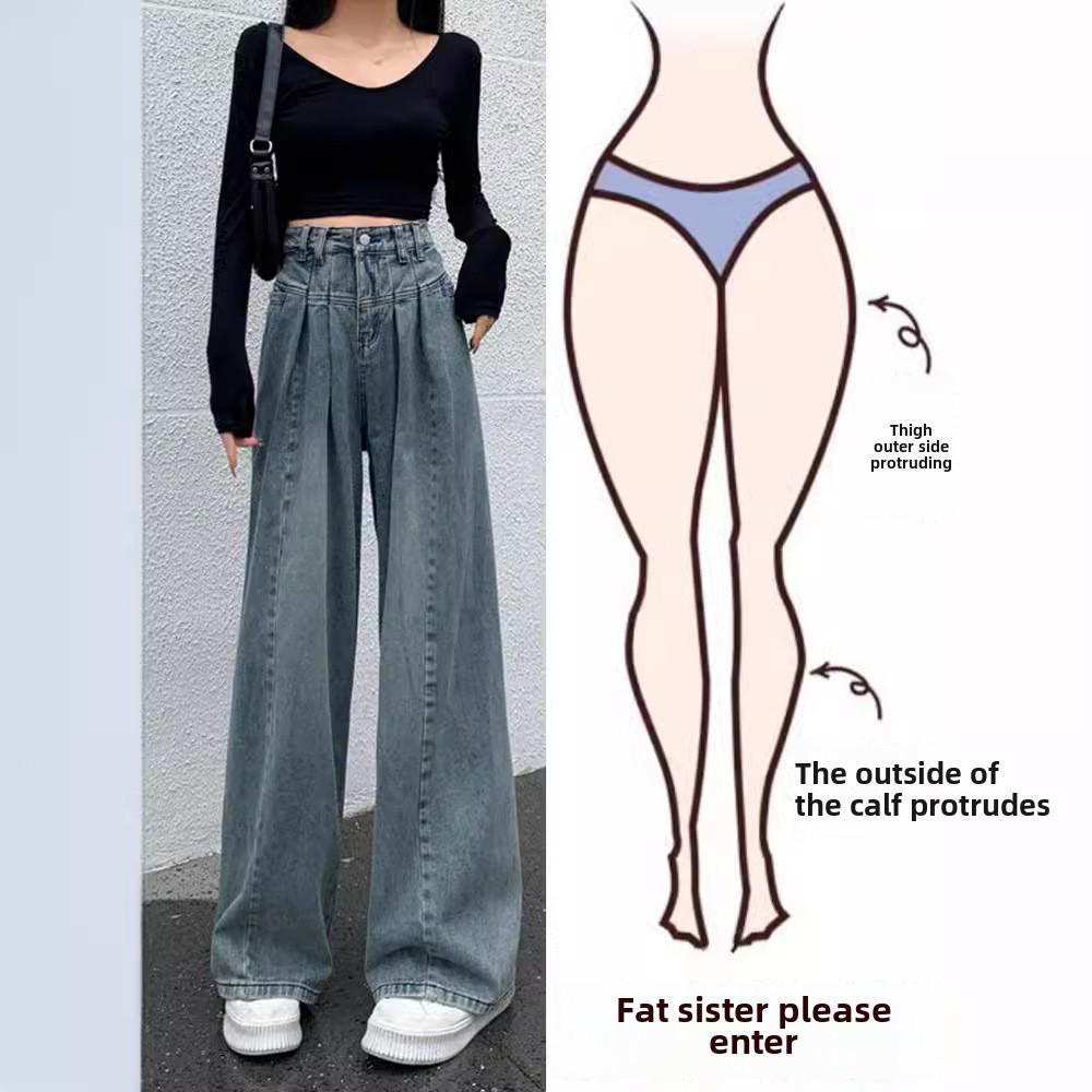 

Women s Retro High-Waist Wide-Leg Jeans - Autumn 2024 2XL