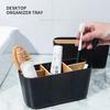 Removable Bamboo Tray Electric Toothbrush Holder Makeup Brush Storage Box Bathroom Organizer for Toothpaste Accessories