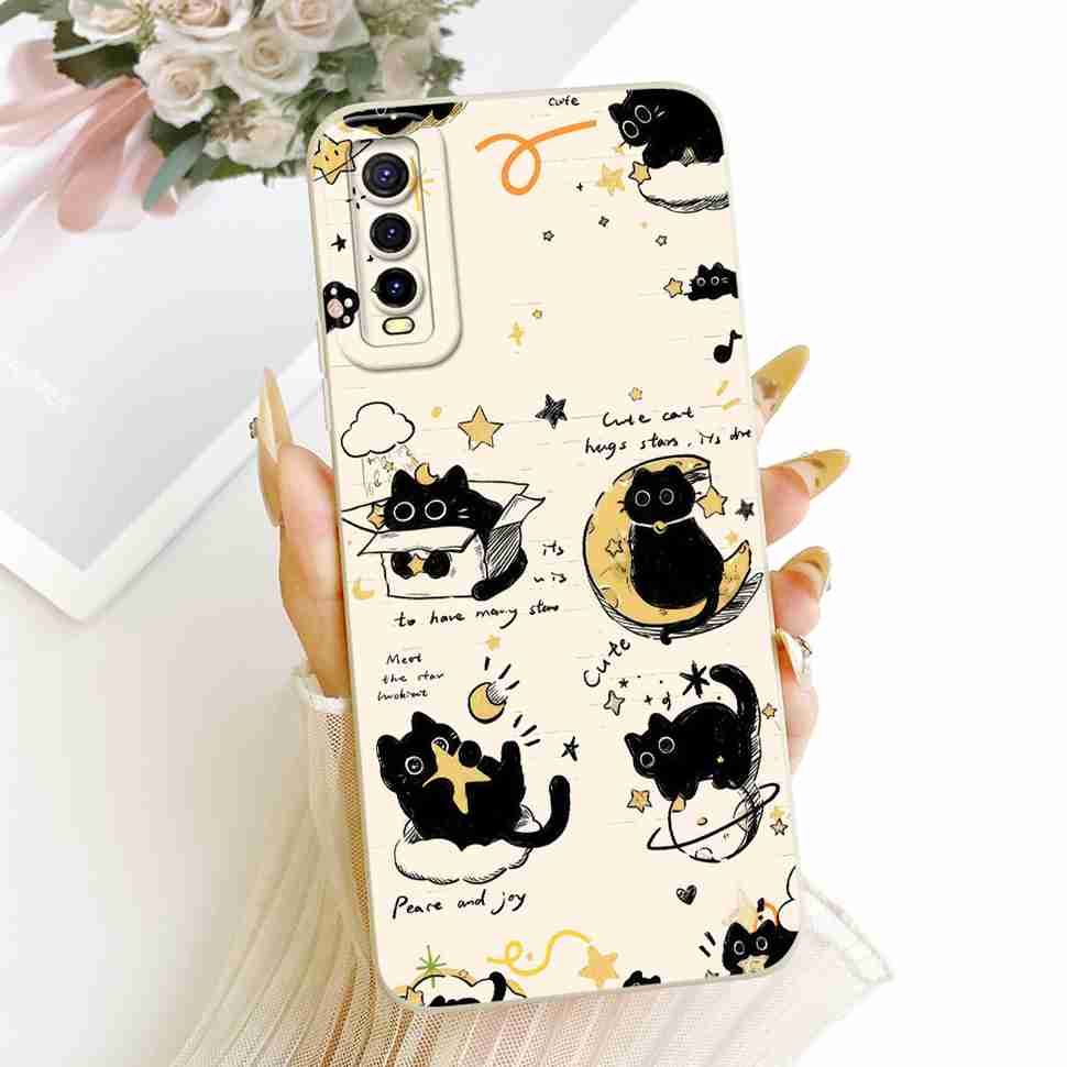 For vivo Y70s 5G Case Luxurious Flower Cartoon Silicone Back Cover For Vivo Y 70s Y51s Y51S V2002A Shockproof Phone Cases Fundas