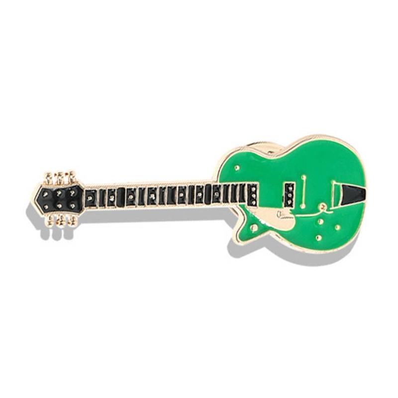 Pack of 4 Musical Instrument Badge Cute Cartoon Guitar Brooches Lapel Pins Musical Festival Accessories for Coat Hat