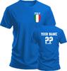 Personalisierbares Italien Fußball T-Shirt Fußballfans Sportkostüm Flagge Schlechtes Geschenk Oberteil