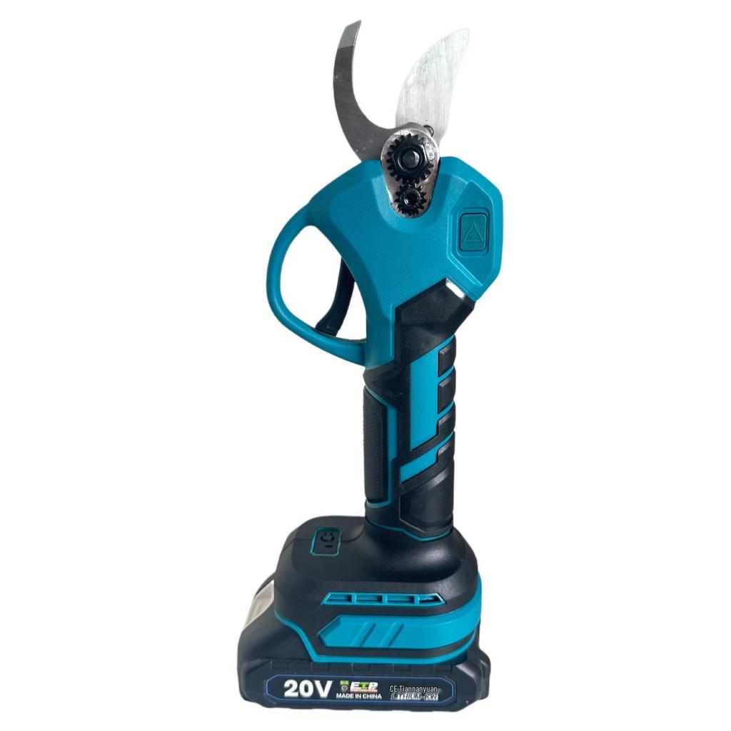Makita Cordless Electric Pruning Shears with Digital Display, Brushless Motor, and Lithium Battery for High Branch Fruit Tree Trimming.