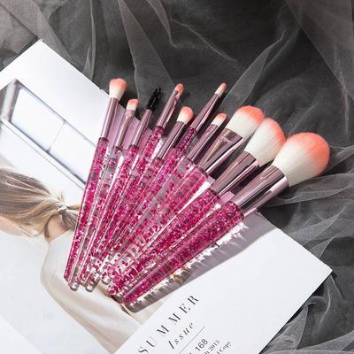 10-teiliges Make-up-Pinsel-Set für Foundation, Puder, Rouge, Lidschatten, Lippenkosmetik, bunt für Make-up-Tools