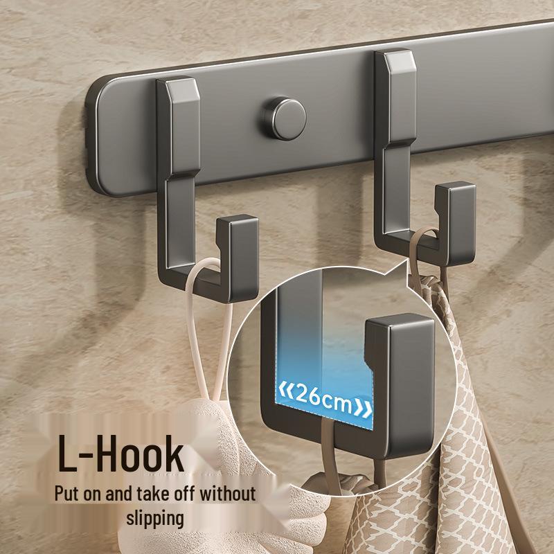 Punch-Free Wall-Mounted Coat and Towel Hook for Bathroom or Fitting Room