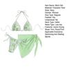 3Pcs/Set Swimsuit Set Halter Chest Pads No Steel Support Bra Swimming Briefs Cover Up
