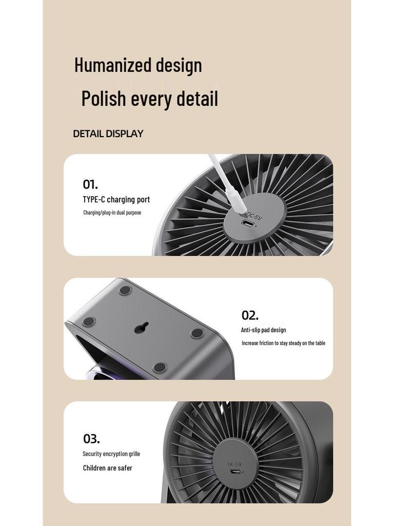 New Desktop & Wall-Mounted Fan with Digital Display - Large Airflow for Dorm, Office, and Home