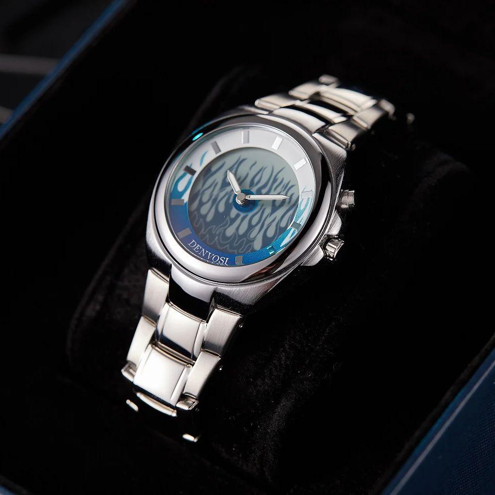 Fashionable Creative Watches For Man Y2k Ins Style Dynamic Flame Dual Display Luminous Men Quartz Watch relojes para hombres