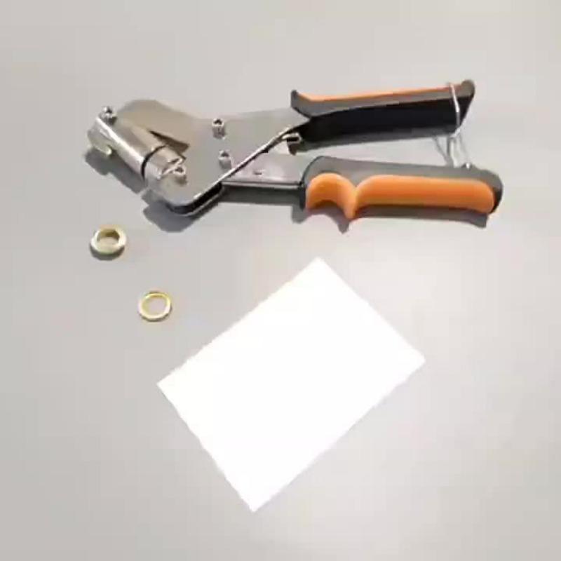 1 Jeu de poinçons complet avec 100 pièces/300 pièces d'anneaux de 10 mm - projets en similicuir et tissu imperméable, essentiels pour la couture et l'artisanat