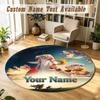 Round Rug Custom NameAsterix & Obelix Pattern Non Slip Carpet Home Floor Decor
