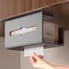 JiaDu Kitchen Paper Towel Holder No Drilling Cabinet Door Hanging Wall-Mounted Wet Wipe Roll Paper Storage Inverted Tissue Box
