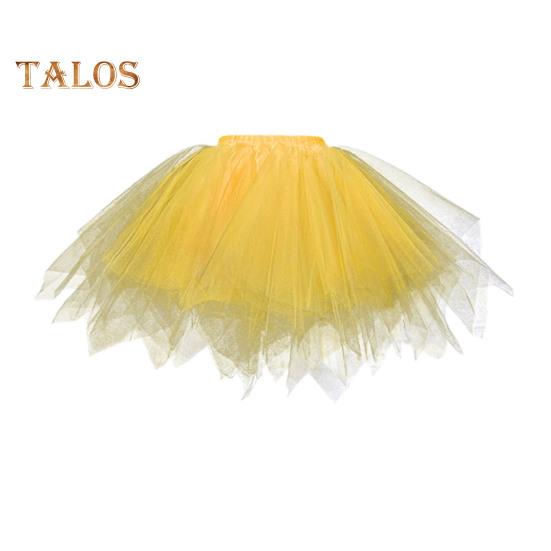 Fusta din tul pentru femei, anii 50, jupon cu tutu, talie elastică, jupon de balet, crinolină, costum de carnaval.