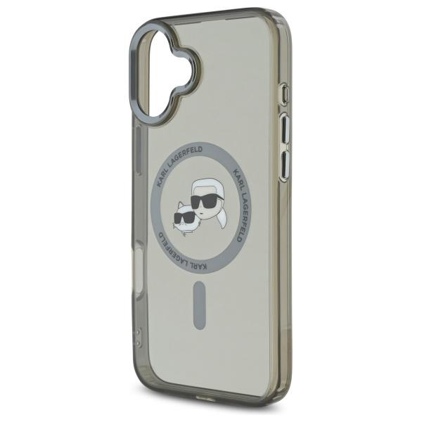 Karl Lagerfeld KLHMP16MHLSKCK iPhone Plus 6.7" black/black hardcase IML Metal Karl&Choupette Head MagSafe