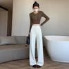 2026 Spring High Waist Slimming Modal Pants - Versatile Casual Black for Women