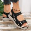 New Brand Female Sandals Summer Women Leather Light Casual Wedge Platform Shoes Blue Girls Outside Non-slip Shoes Plus Size 43